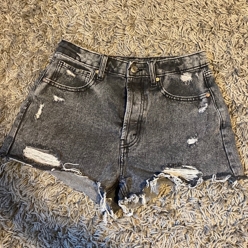 Black Jean Shorts
